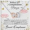 Bramart - Collana Compleanno Donna Personalizzabile - Finitura Oro Bianco/Rosa - Zirconia Cubica - Per Mamma, Moglie, Amica - Adatta per Ogni Occasione - Grigio, Unica, Zirconia Cubica