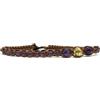 Samsara Cavigliera Tibetana Shamballa, Realizzata in Pietre per l'Estate, Comoda Pratica e Resistente, Cavigliere Regolabili Donna (AMETISTA filo marrone)