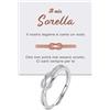 Bramart Anello Nodo Donna anello Sorella in Argento Sterling 925 Idea Regalo sorelle per lei Natale Compleanno regolabile - Cofanetto con DEDICA incluso