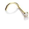 jewellerybox Gancio a vite per naso in oro 9 ct e diamante, 1,5 mm - 2,5 mm