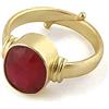 INDIA MADE Anello regolabile Punchdhatu con rubino naturale da 4 carati, per uomo e donna, B08B1T386P