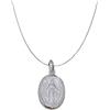 gioiellitaly Catenina veneziana ciondolo Medaglia miracolosa in Argento 925 pendente ovale cm 2 mnedaglia Maria ciondolo religioso uomo donna (50 cm)