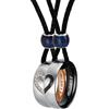 Aeici Couple Necklace for His Hers Stainless Steel Rope Pendant Puzzle Heart Engraved I Love You CZ Rings
