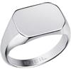 Breil, Anello Collezione Private Code, Anello Chevalier in Acciaio Lucido con Elemento Personalizzabile in Acciaio, Design Elegante e Discreto
