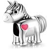 LES FOLIES DI PAOLA GRIECO Charm Pony Cavallo Cuore Animali in argento 925 - Les Folies per Pandora