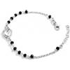 Damiano Argenti Bracciale Rosario con Sacro Cuore in Argento 925 e Zirconi Neri Argento