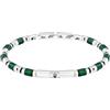 MASERATI Bracciale Uomo in Acciaio, Pietre,Lunghezza 21.5 cm, Collezione ICONIC - JM334AVD48