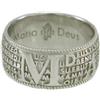 Maria de Deus Anello fascia in argento con preghiera Ave Maria in lingua sarda (13)