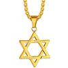 Richsteel Collana Stella di David Collana Uomo con Esagramma Pendente Magen Intrecciato Collana Militare Acciaio Inox/Rame Impermeabile Anallergico Amuleto per Uomo Ragazzo