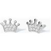 MABINA GIOIELLI - Orecchini a lobo in argento con corona - 563236