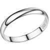 PROSILVER Anelli Argento 925 Donna Anelli Donna Fede Matrimonio Anello Sottile Misura 22 con Confezione Regalo 3mm