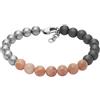 Armani Exchange Bracciale da uomo in acciaio inossidabile o semiprezioso con chiusura a moschettone