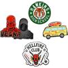 Cinereplicas Stranger Things - Set de 4 Pins Stranger Things - 3cm - Licence Officielle