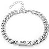 lorajewel Regalo per Uomo Papà Bracciale da Uomo Personalizzato con Nome Bracciale Cubano Regalo per Festa Del Papà Natale San Valentino (3 nome)
