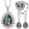 Jixin4you Donna 3pcs Set Gioielli Collana Ciondolo Anello orecchino oeille fiançaille e Fede, 14, Colore: Argenté #U, cod. JX4U1857214A