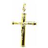 PEGASO GIOIELLI Ciondolo da Uomo in Oro Giallo 18kt (750) Pendente Croce con Cappucci, Gesù Cristo Crocifisso