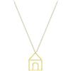 MIELEU Collana pendente Svuotare la piccola casa minimalista collana romantica casa stilizzata ciondolo festa di halloween gioielli regalo
