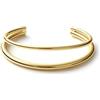UNOAERRE Bracciale Line Donna, Acciaio Inossidabile Dorato, 18 cm, Stile Doppio Anello