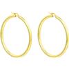 Damiano Argenti Orecchini Cerchio Spesso in Argento 925 Placcato Oro Diametro 6 cm Oro