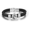 Jeweidea Bracciale Uomo Pelle Bracciale Personalizzato Braccialetti Coppia Amicizia Regali Uomo Compleanno Natale Idee Regalo
