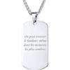 U7 Collana Uomo Personalizzata Piastrina Militare Acciaio Inossidabile