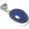 Art Gecko - Ciondolo ovale LAPIS LAZULI in argento Sterling 925 con pietra preziosa blu (LLPT2003181)