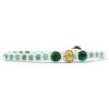 Samsara Cavigliera Tibetana Shamballa, Realizzata in Pietre per l'Estate, Comoda Pratica e Resistente, Cavigliere Regolabili Donna (AGATA VERDE STRIATA filo bianco)