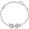 Morellato Bracciale Donna in Acciaio, Cristalli, Collezione Drops, Cuori - SCZ1316