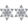 WAHZAUS Orecchini a perno in moissanite da 0,72 carati, colore D, per donne e uomini, in argento Sterling S925, a forma di fiocco di neve, per matrimonio, fidanzamento, regalo di compleanno, Argento sterling,