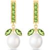 Galaxy Gold GG 10.3 carati 14 K oro massiccio Maiorca peridoto orecchini di perle