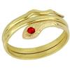 Gioielleria Bucci ANELLO SERPENTE IN ORO GIALLO 18 KT CON ZIRCONE RUBINO