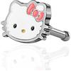 Hello Kitty Sanrio - Piercing da naso da donna, 20 g, in acciaio inox, con licenza ufficiale, senza pietre preziose, Acciaio inossidabile, Senza pietra preziosa