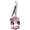 HIMALYA QUARTZ Ciondolo con pietra portafortuna in topazio rosa, ciondolo in argento sterling 925 con pietra preziosa per lei - collana con ciondolo ovale da 5x7 mm per le donne