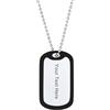 PROSTEEL Collana Uomo, Collana Militare Personalizzata, Piastrine Dog Tag, Incisione Laser, Catena Palla 55+5 CM, Ciondolo Targhetta dell'Esercito, Militare ID Targhetta(con Confezione)