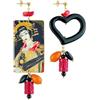 IN LEBOLE Orecchini Mix & Match Tag Gheisha Fondo Nero