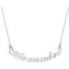 U7 Collana con Ciondolo Curvo Carino, Collana Personalizzata con Nome per Donna, Collana con Catena a Maglie Sottili, Regalo di Compleanno