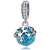 LES FOLIES DI PAOLA GRIECO Charm Pianeta Galassia Cielo stellato Stelle Mondo Terra ciondolo pendente in argento 925 - Les Folies per Pandora