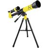 JYARZ Telescopio Appassionati Telescopio Astronomico Con Treppiede Per Principianti 20X ~ 40X, HD Portatile Osservare Luna(Yellow)