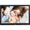 Digital Photo Frame 17-inch Screen Digital Photo Frame HD 1440x900 Full Function Picture Video Electronic Album Alarm Clock Mult-Media Player Gift (Color : Black)