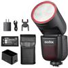 Godox V1-S V1S - Flash Speedlight a testa tonda compatibile con Sony, flash TTL da 76 W, flash Godox V1 per Sony, 1/8000 HSS, 480 scatti a piena potenza, tempo di riciclo 1,5 s
