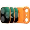 Generic Set di filtri magnetici per iPhone 17 Pro/Max, CPL/Black Mist 1/4/filtri UV in vetro ottico, anti-impronte, portatili, per obiettivo della fotocamera (per iPhone 17 Pro Max Orange)