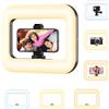 ZVD LED Luce Regolabile, 3 Tonalità, Ideale per Selfie, Trucco e Streaming, con Supporto Stabile e Illuminazione Uniforme, Cerchio Dimmerabile, Videoconferenze(Solo La Luce) (Luce a tre colori)