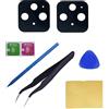 Ubrokeifixit Per Google Pixel 5 Posteriore Fotocamera Vetro Copertura di Ricambio per Google Pixel 5 6 2020 GD1YQ, GTT9Q, Nastro pre-tagliato (non per Pixel 5a 6,3) (Pixel 5/2pcs/Nero)