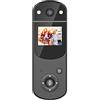Qiilu Videocamera Portatile HD 1080P con Riprese Notturne per la Registrazione di Video in Auto - Videocamera Mini DV Portatile D2 (BLACK)
