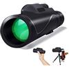 Generic Binocolo ad alta potenza, telescopio monoculare, monocolo 40X60 ad alta potenza e HD con supporto smartphone BAK4 birdwatching, caccia, sorveglianza, portatile