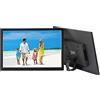 UsmAsk Spacmirrors Cornice per foto digitale da 17 pollici Macchina pubblicitaria HDMI Led Smart Slideshow E-Album Lettore video Mp3/Mp4 Montaggio a parete in metallo con supporto per display (Nero)