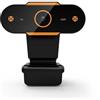 TIEOAXFT Webcam HD 1080P, webcam automatica CMOS USB, telecamera for computer e PC con microfono for videochiamate, rete, insegnamento, ufficio, riunioni
