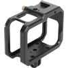 Generico Compatibile con GoPro Hero 9-13 - Gabbia con telaio in alluminio con doppio attacco Cold Shoe for microfono e luce