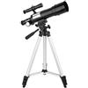 Generic Telescopio astronomico monoculare portatile Apertura 50 mm Lunghezza focale 360 mm Telescopio rifrattore portatile 135X con treppiede regolabile e mirino per principianti e bambini
