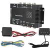 Fdit Scatola di Controllo Splitter Video a 4 con Telecomando, Interruttore Multicamera DC12V 24V per Camion, Autobus, Barca, Supporto Risoluzione HD, Sovrapposizione Dati e modalità